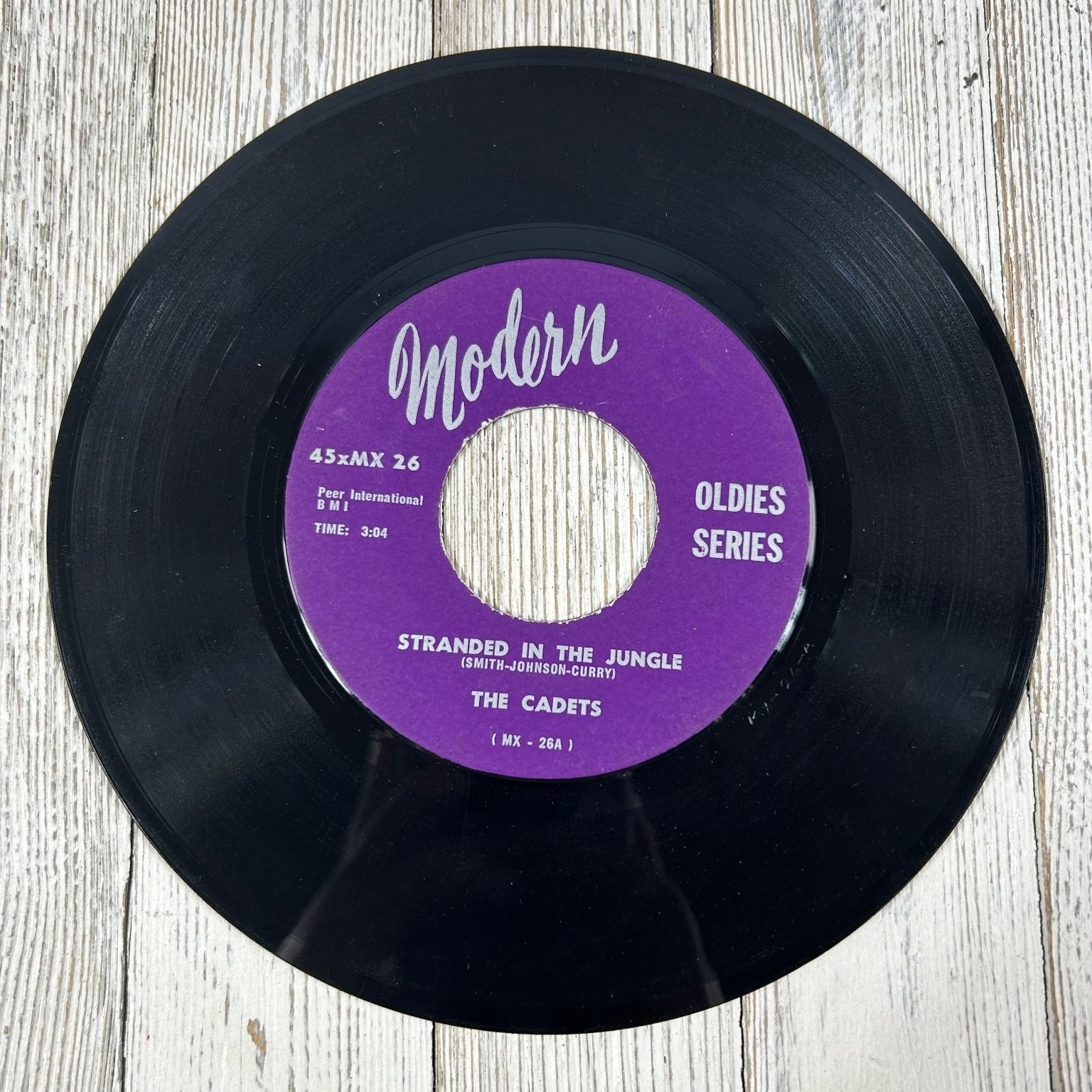 The Cadets - Stranded in the Jungle 7" Record Oldies Series Modern Doo Wop 45