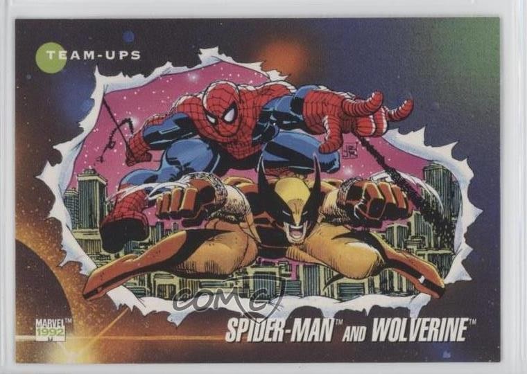 1992 Impel Marvel Universe Serie III Team-Ups Spider-Man Wolverine #74 11qd