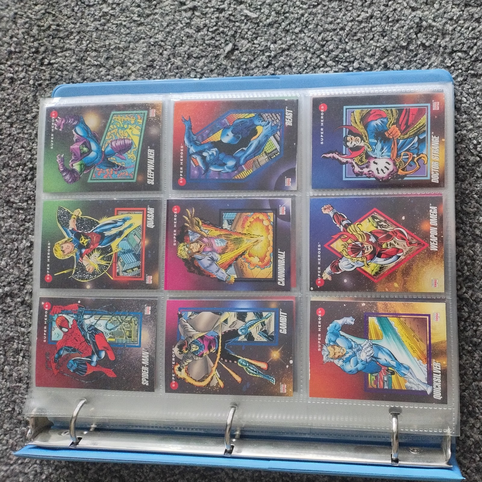 Superheroes Trading Cards 1992 Collection Spider-Man Avengers 