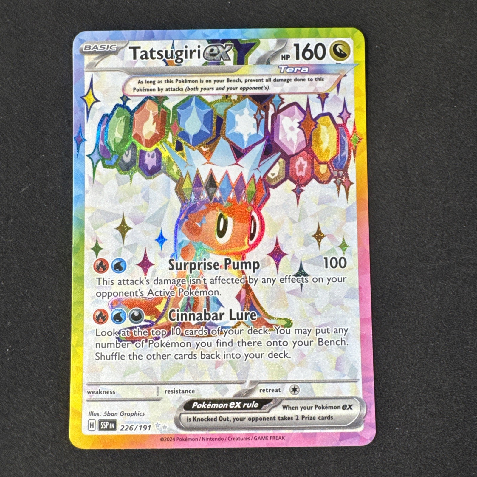 Tatsugiri ex 226/191 Sv08: Surging Sparks Holo Pokemon