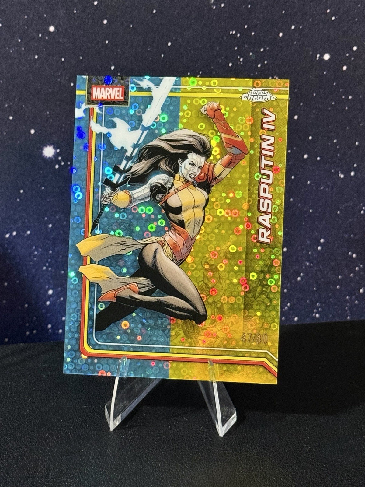2026 Topps Chrome Marvel Rasputin IV Abbagliante Ritmo Argento /80 #094