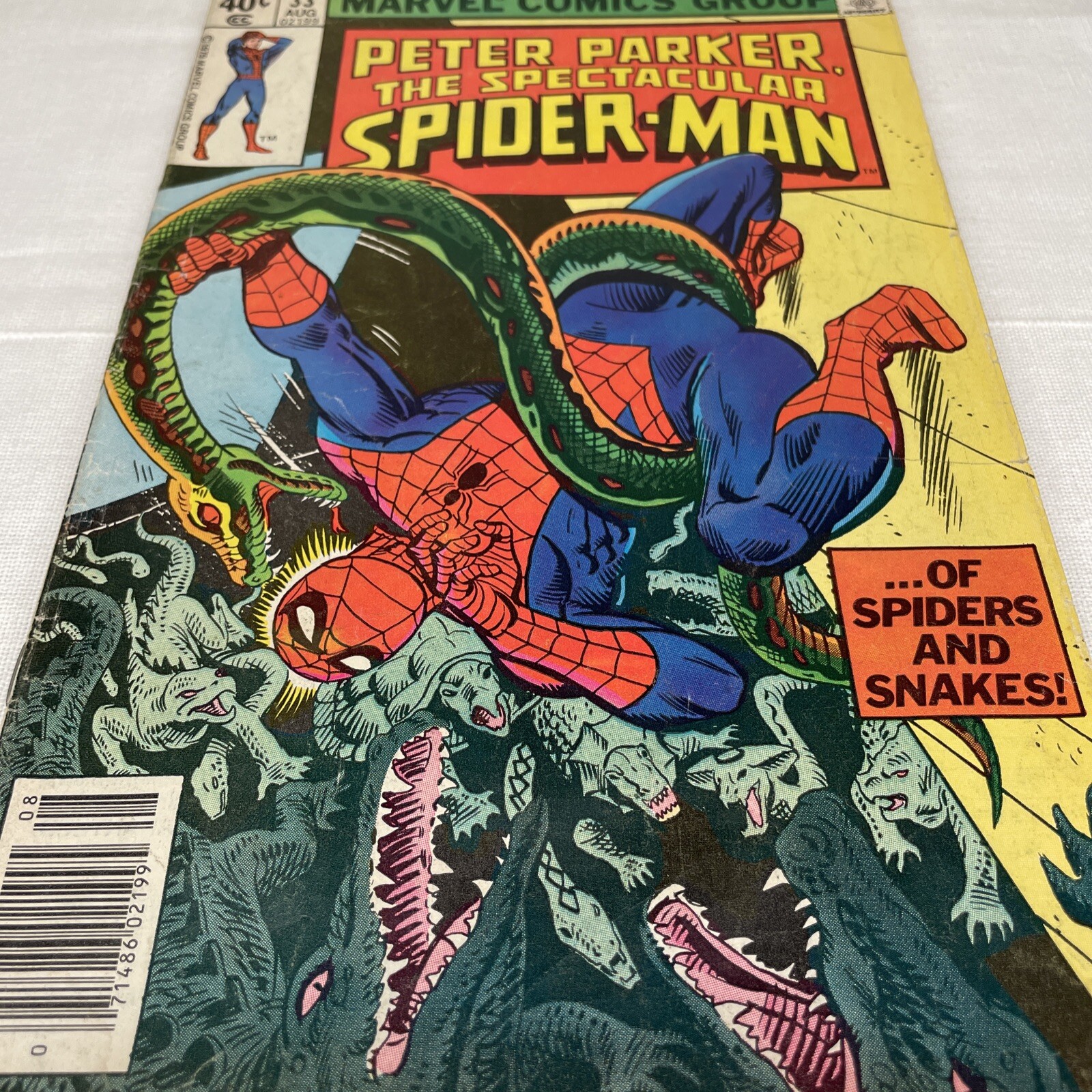 Spettacolare Spider-Man #33 EDICOLA (1979) Mantlo Milgrom Ragni Serpenti Mid
