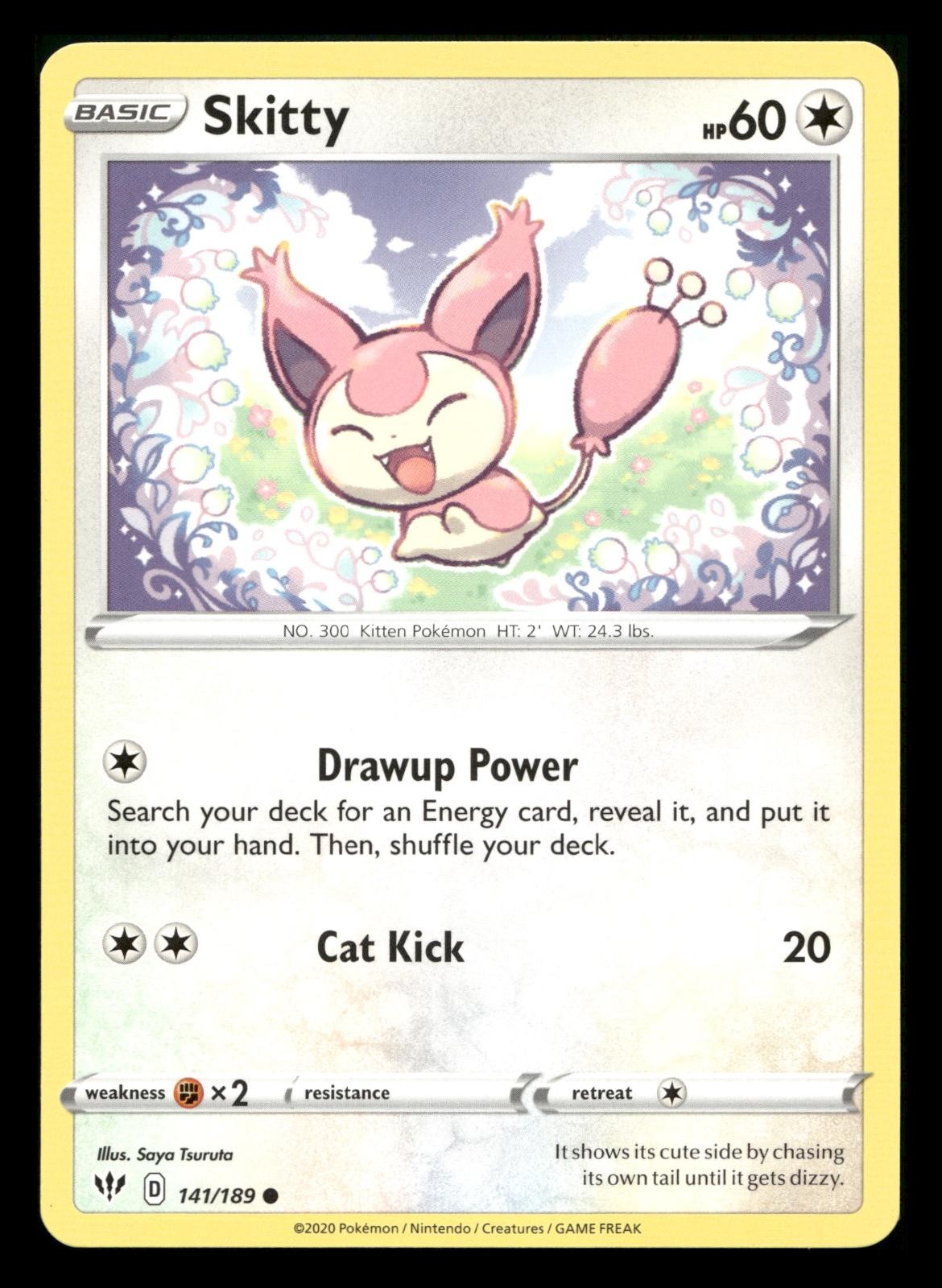 SKITTY 141/189 COMMON DARKNESS ABLAZE POKEMON NEAR MINT