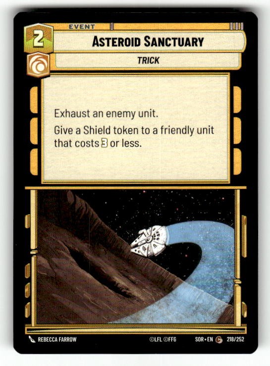 Asteroid Sanctuary 218/252 Common Star Wars Unlimited quasi nuovo