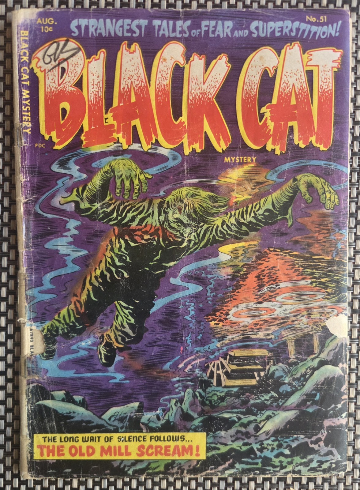 Black Cat Mystery #51 1954 Harvey Pre-Code Horror No Tomb Of Terror FOREIGN READ