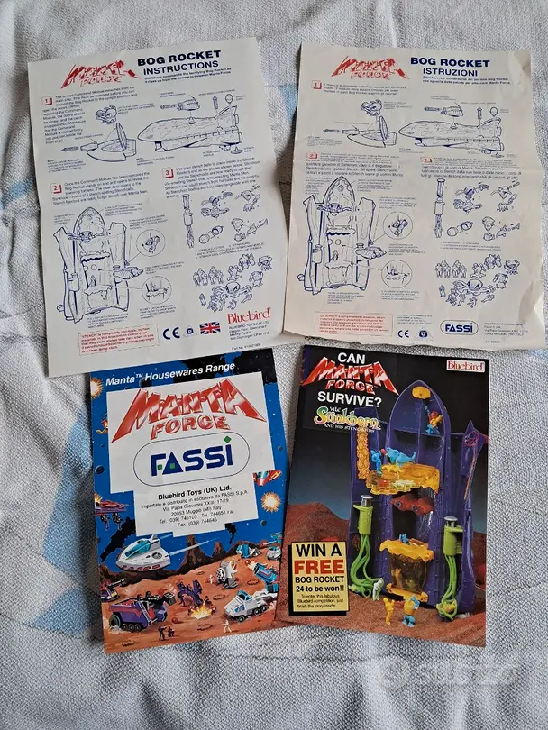 Istruzioni Manta Force Bog Rocket Fassi Bluebird