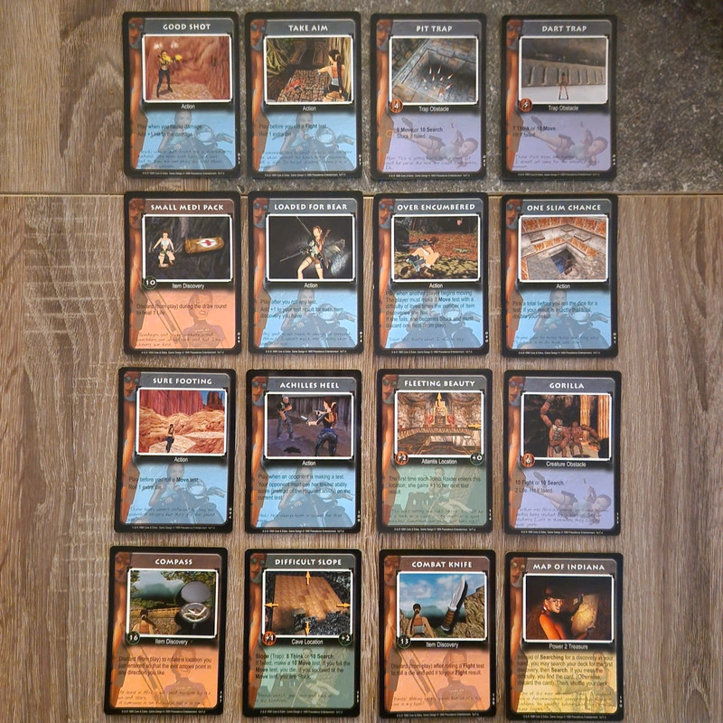 Lot de 16 cartes tomb raider vintage