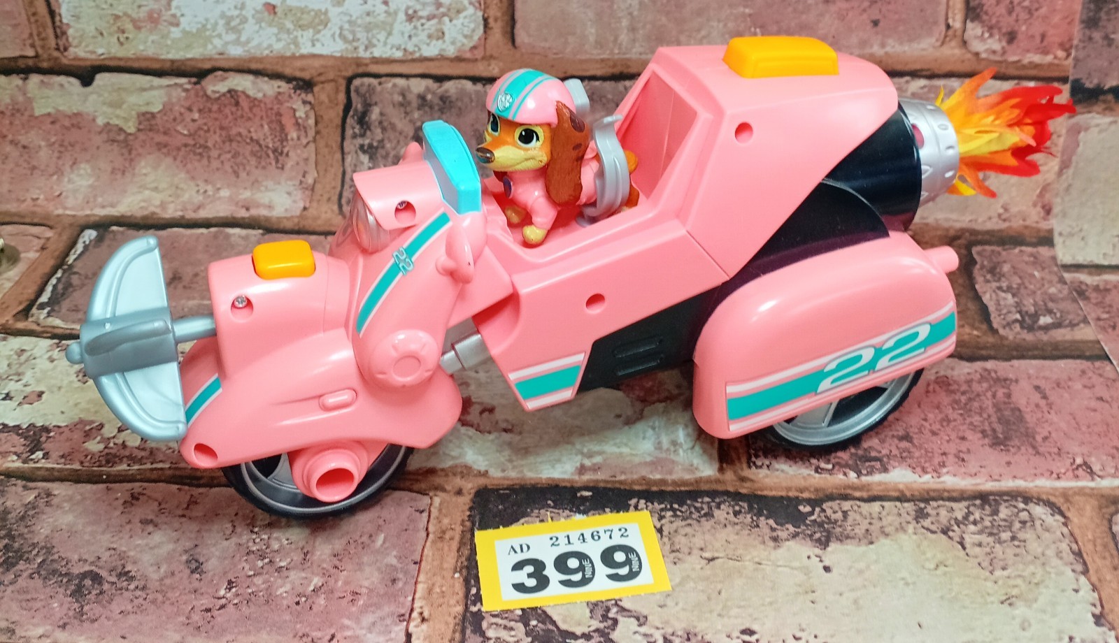 Paw Patrol Movie Liberty Deluxe veicolo moto e personaggio con gancio arma Y399