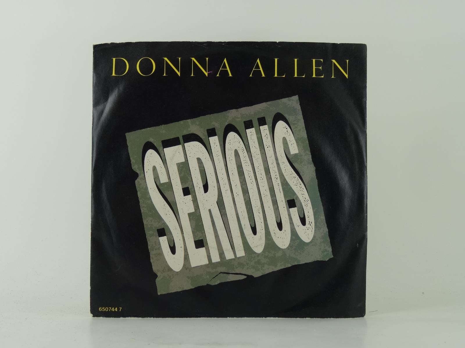 DONNA ALLEN SERIOUS (10) 2 Track 7" Single including Picture Sleeve PORTRAIT