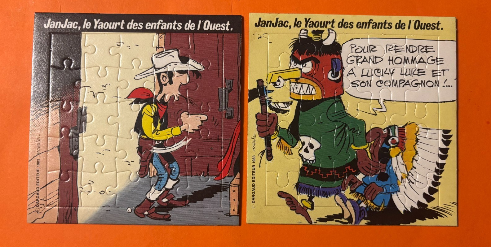 MORRIS LOT 2 PUZZLES LUCKY LUKE JANJAC 1983 TTBE