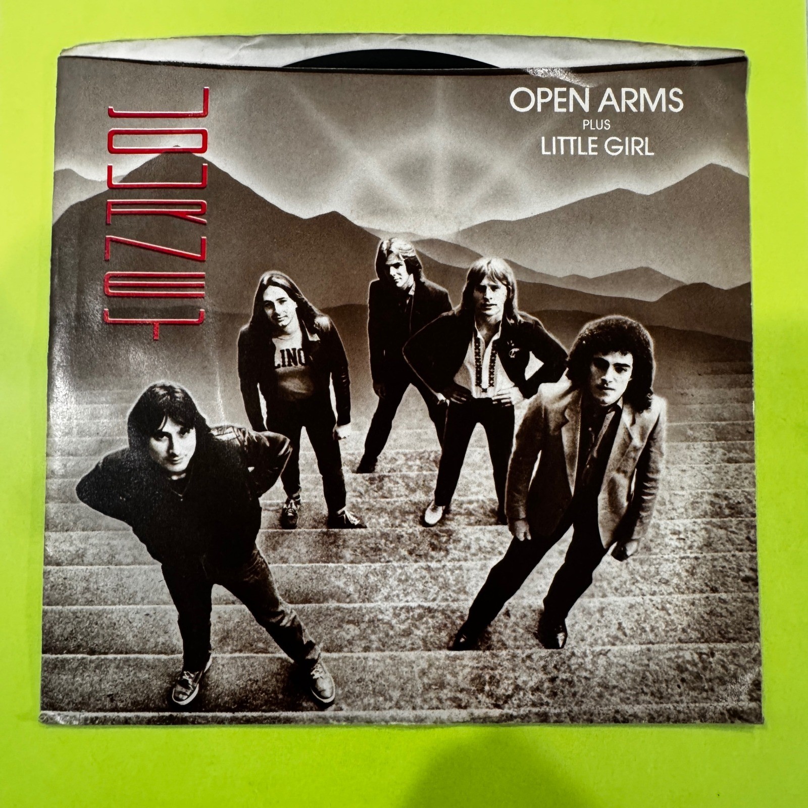 Journey Open Arms Little Girl 7 Vinyl 45 RPM Single Picture Sleeve 1981 Columbia