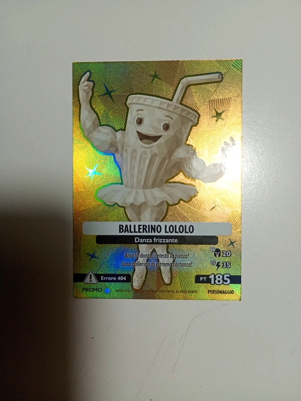 Carta Errore 404 ballerino lololo Olografica Promo -