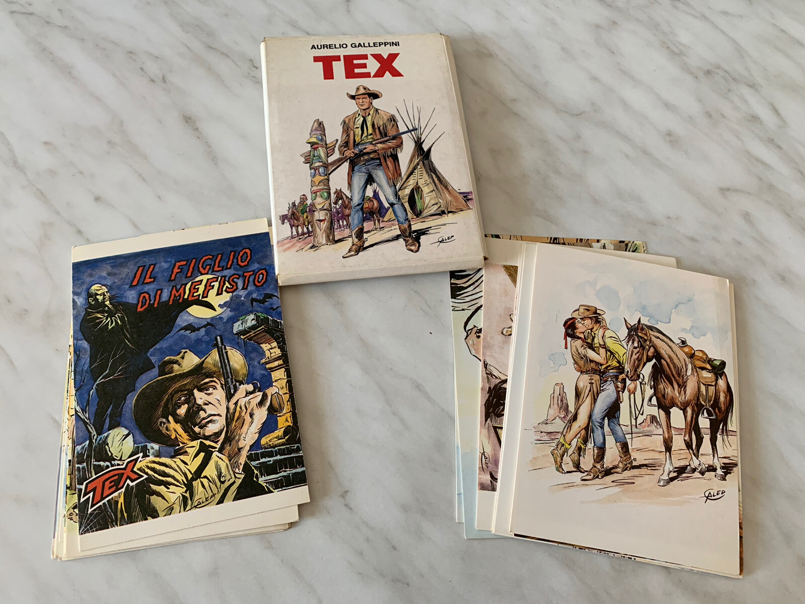 25 Cartoline TEX LO VECCHIO Galeppini Galep