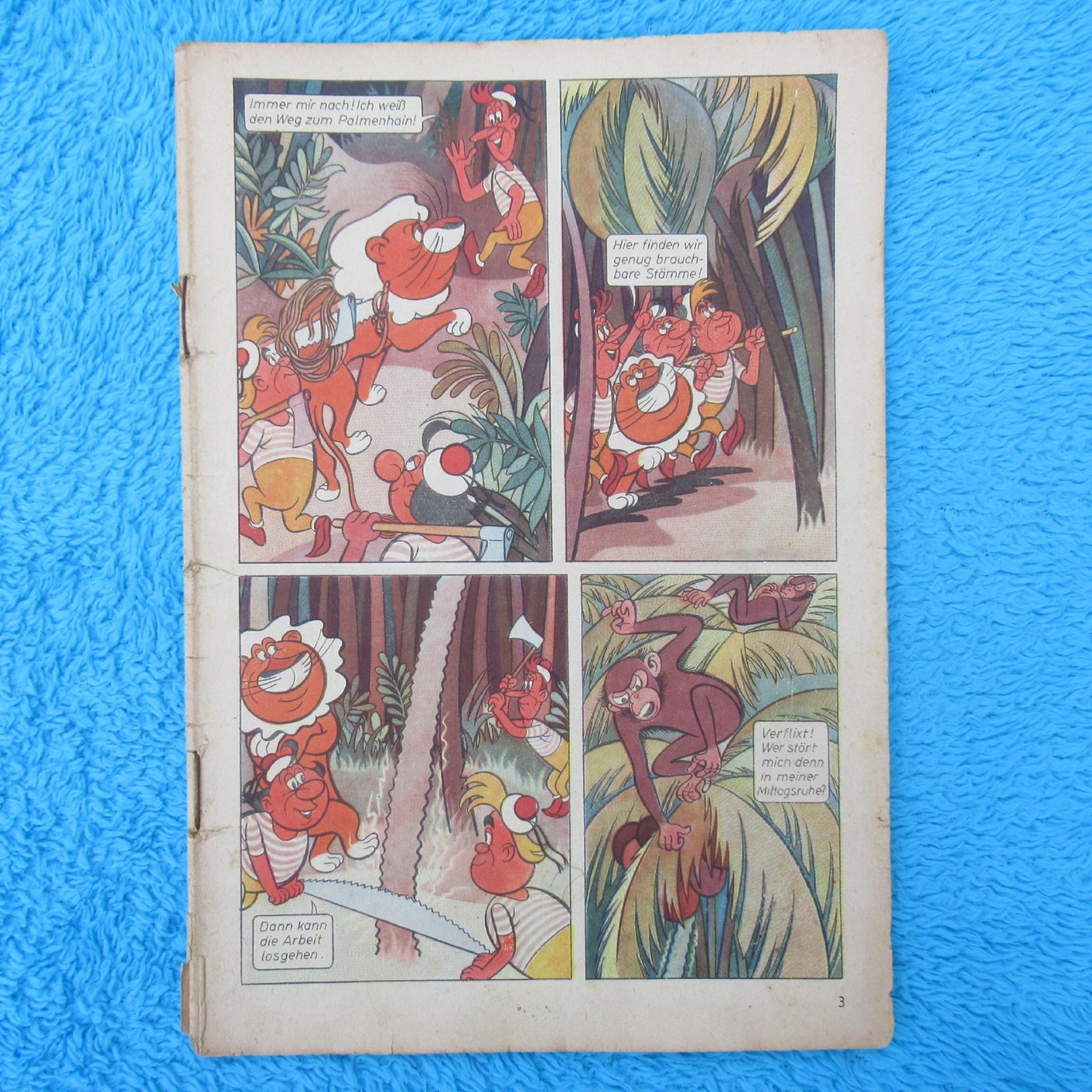 MOSAICO Digedags n. 7 "Die grosse explosion" 1957 RDT Hannes Hegen SOLO parte interna