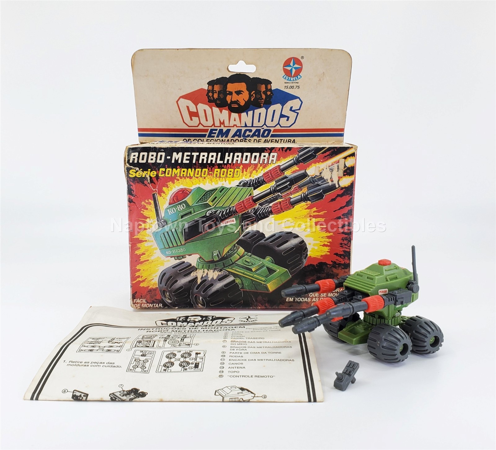 GI JOE COMANDOS EM ACAO ROBO-METRALHADORA COMPLETO con SCATOLA & BP's BRASILE ESTRELA