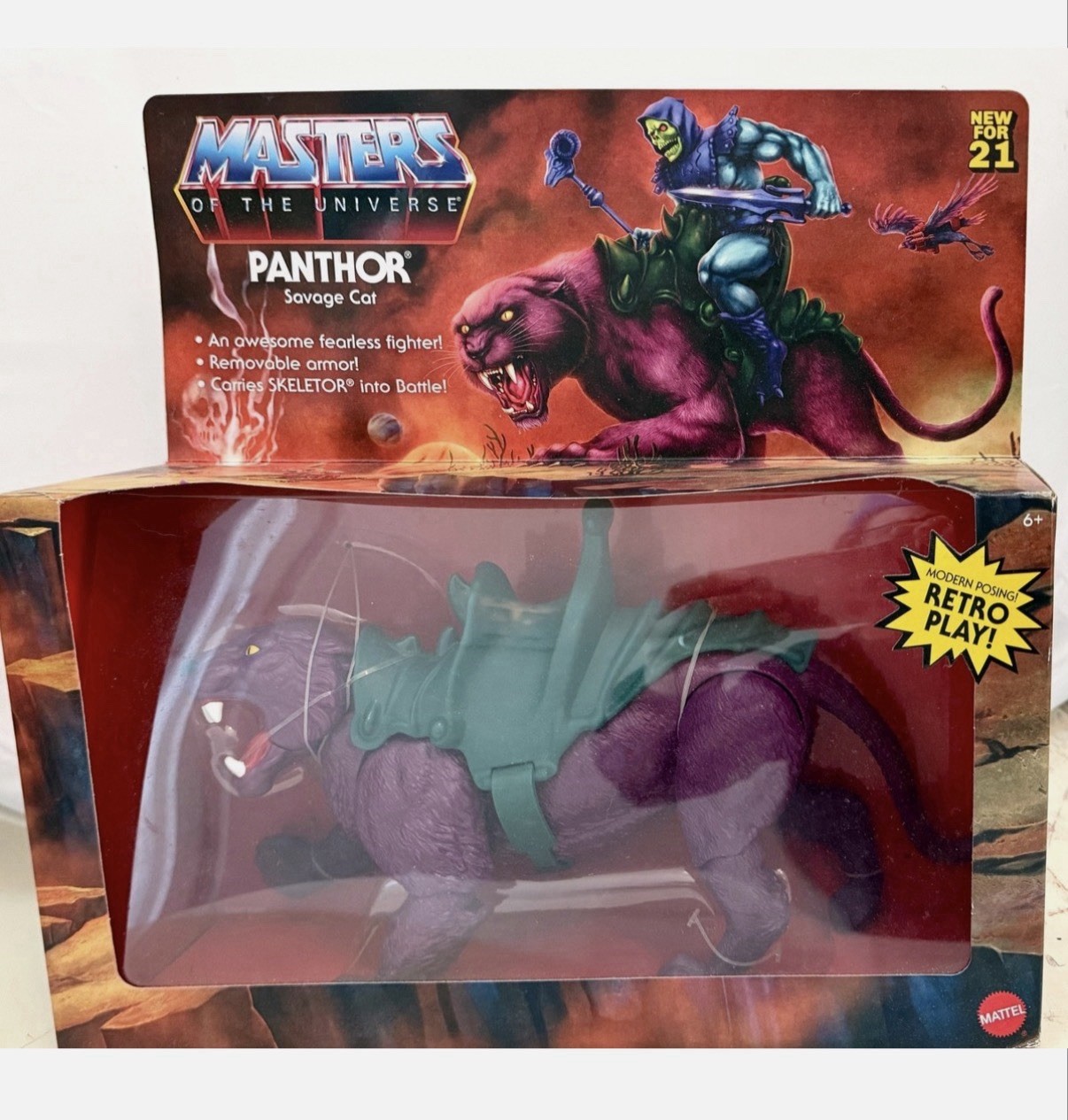 Masters of the Universe Origins Modellino Panthor Savage Cat 6 pollici nuovo