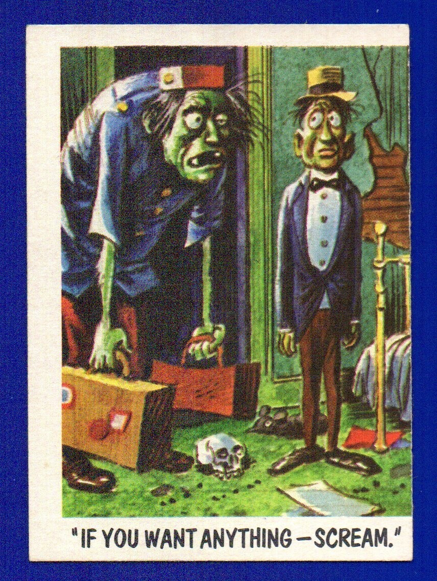 IF WANT ANYING SCREAM 1959 TOPPS BUBBLES YOU'LL DIE LAUGHING #51 VGEX+ (MC-OC)