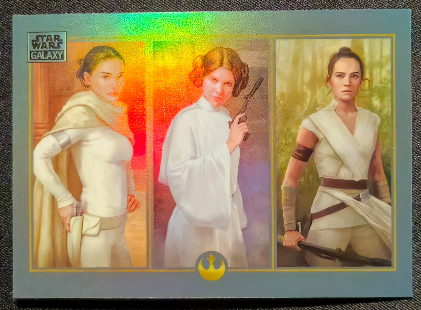 PADME LEIA REY 2025 Topps Star Wars Chrome Galaxy rifrattore #100