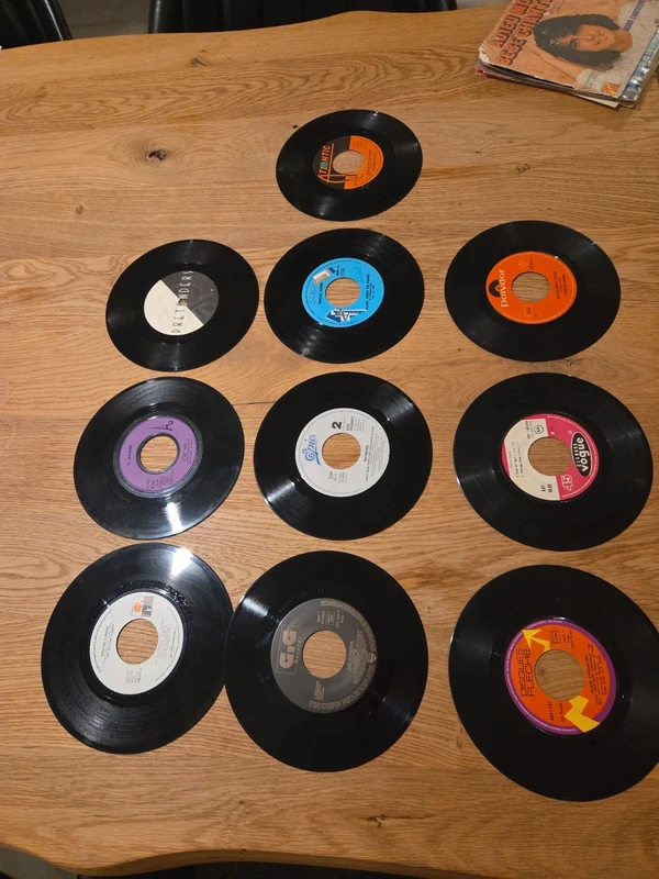 Lot van 10 vinylsingles for DIY or decoration