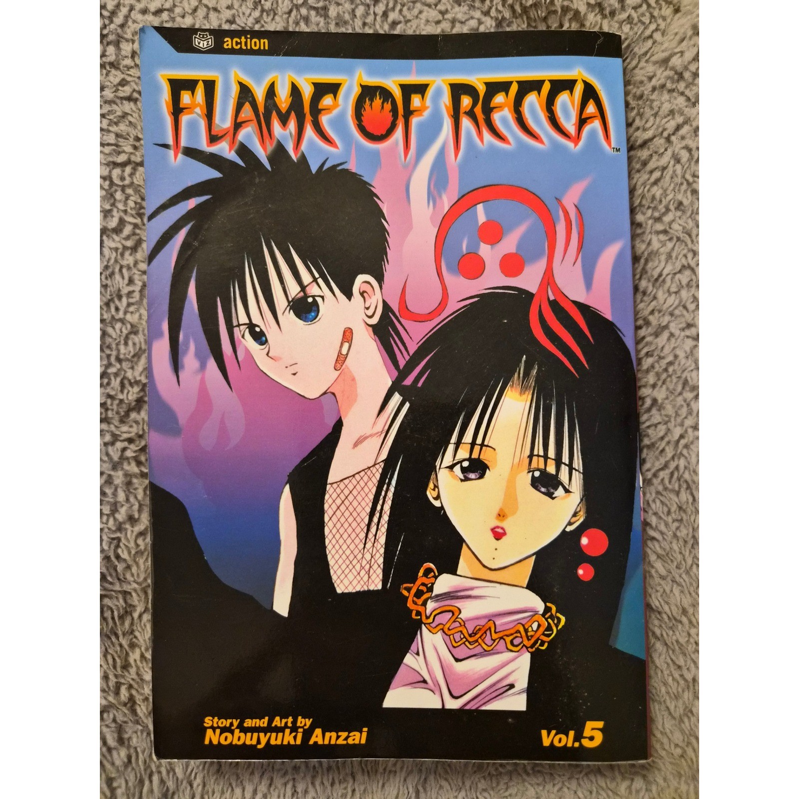 Flame of Recca Vol 5 Manga Nobuyuki Anzai VIZ Media Graphic Novel Inglese 2004