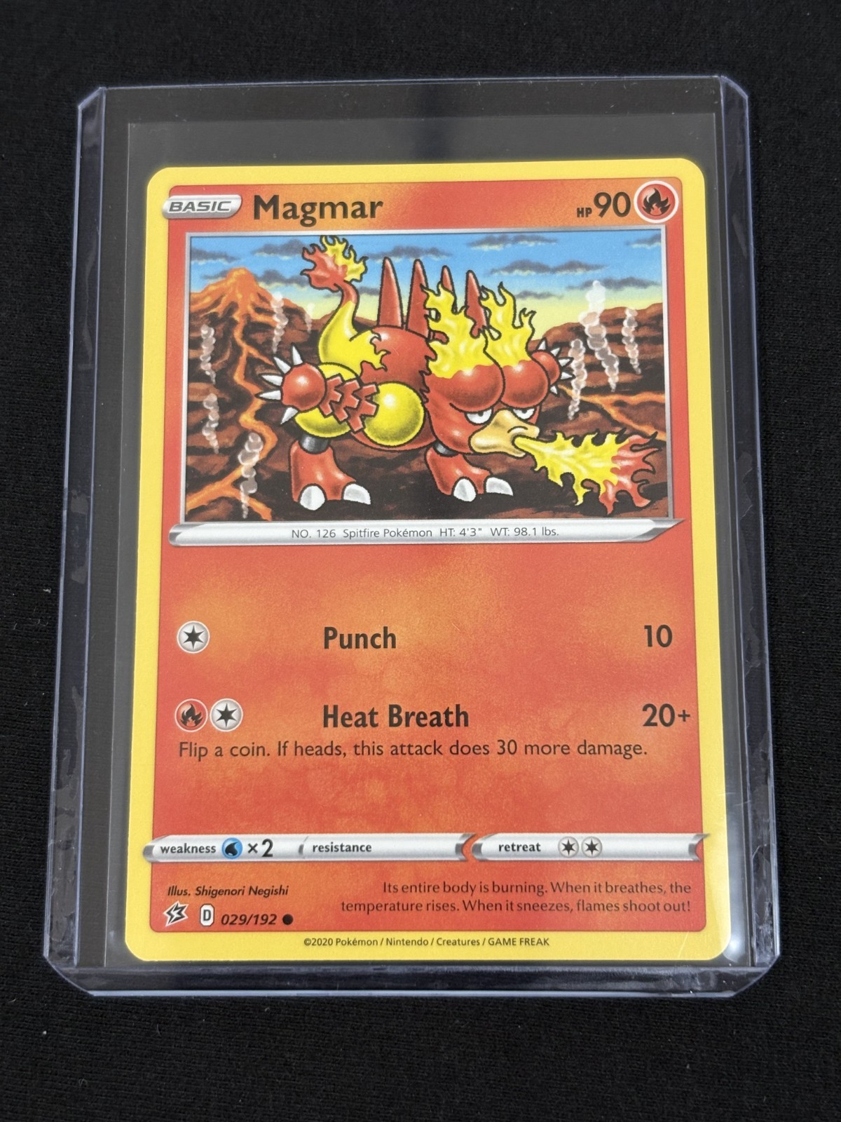 2020 POKEMON CARD 029/192 MAGMAR REBEL CLASH SWORD & SHIELD FS