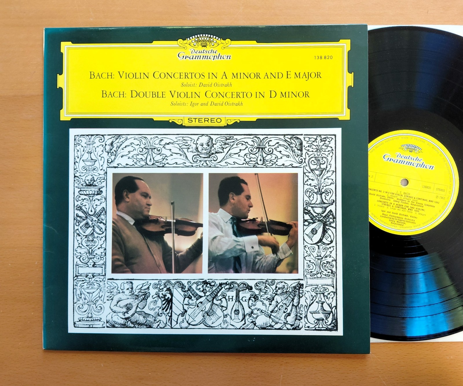 DG 138 820 Bach Violin Concertos David & Igor Oistrakh NM Vinyl UK Pressing