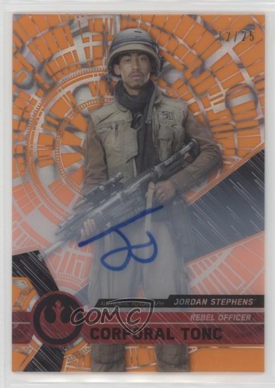 2017 Star Wars High Tek Orange Magma Diffrattore 12/25 come Caporale Tonc Auto p1l