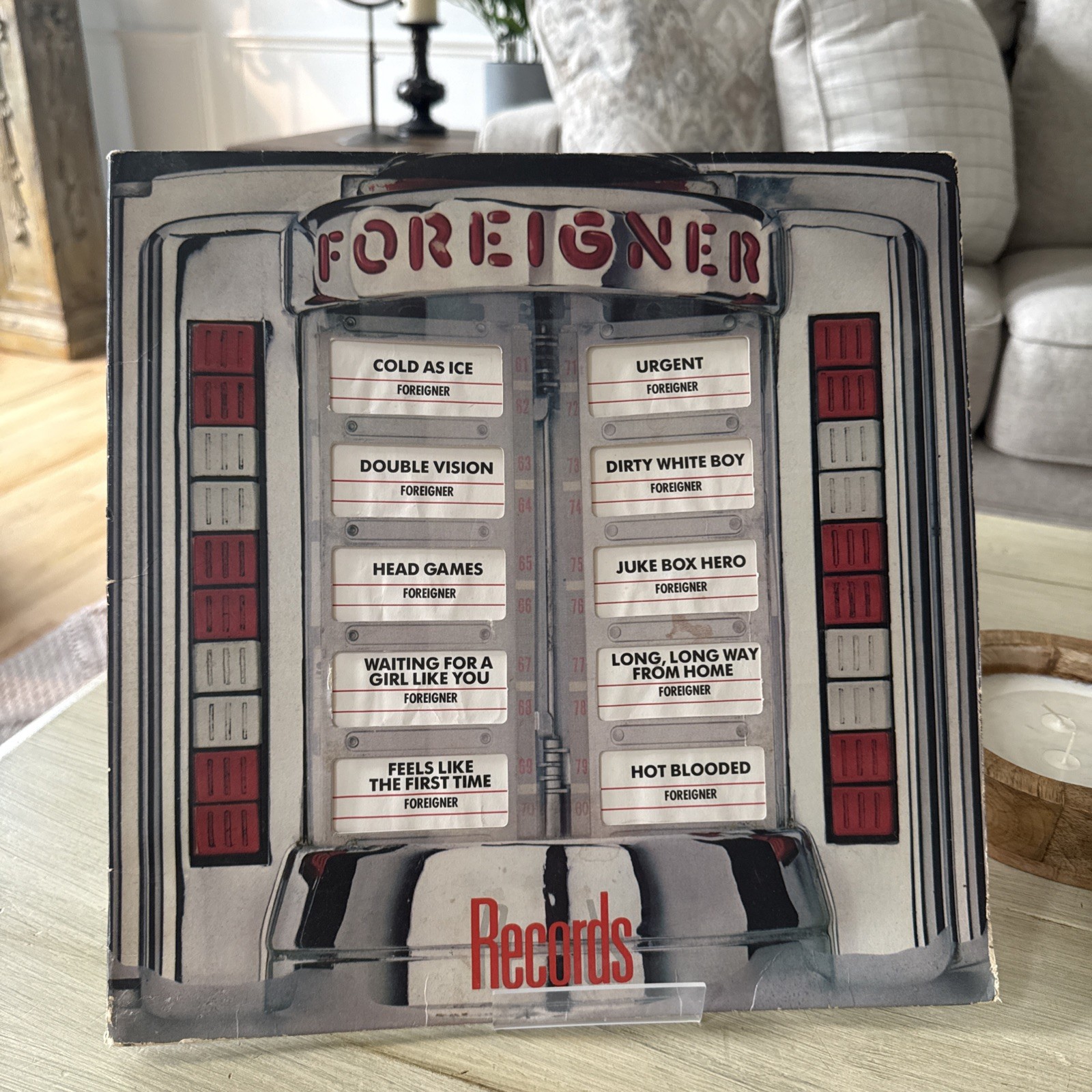 Foreigner 1982 Atlantic 12” Vinyl 80999 1 Jukebox Die Cut Gatefold