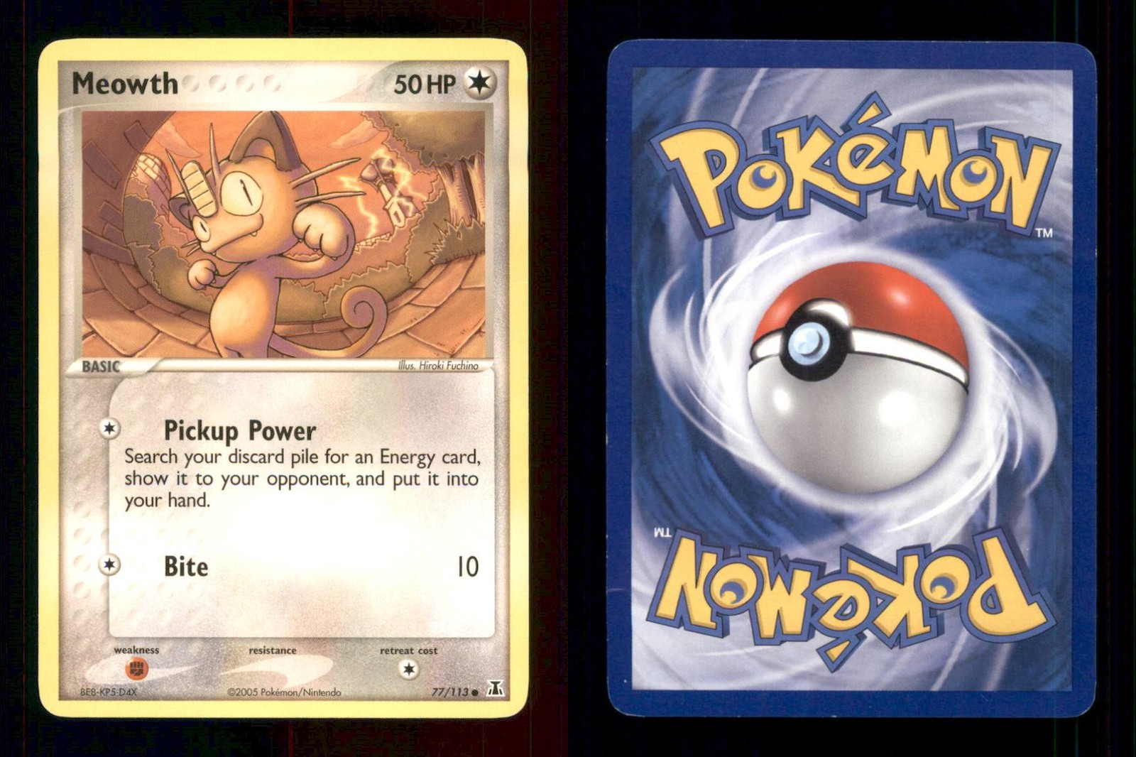 Meowth 77/113 C Specie Delta Pokemon HP Fuchino
