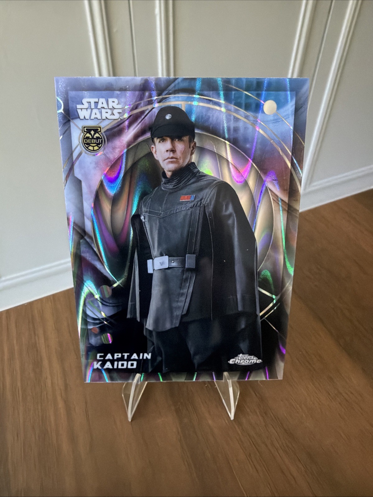 2026 TOPPS CHROME STAR WARS CAPTAIN KAIDD #10 DEBUT RAYWAVE REFRACTOR