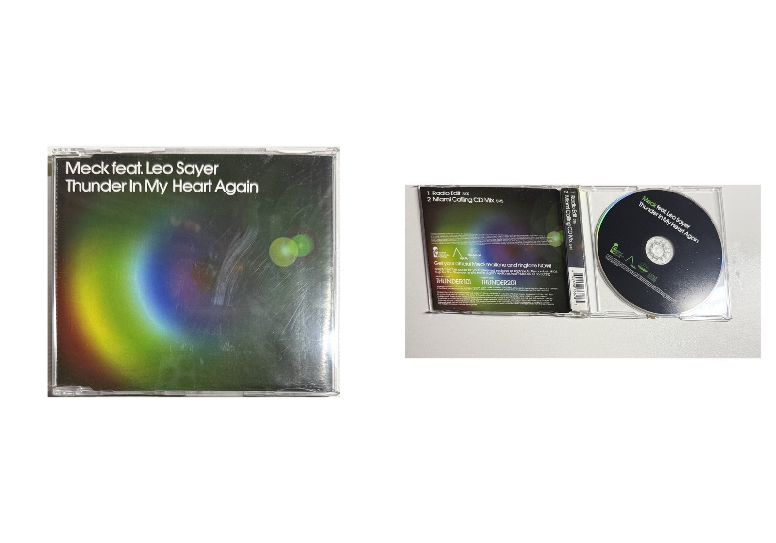 💿 Meck Feat Leo Sayer Thunder In My Heart Again CD Single Remixes