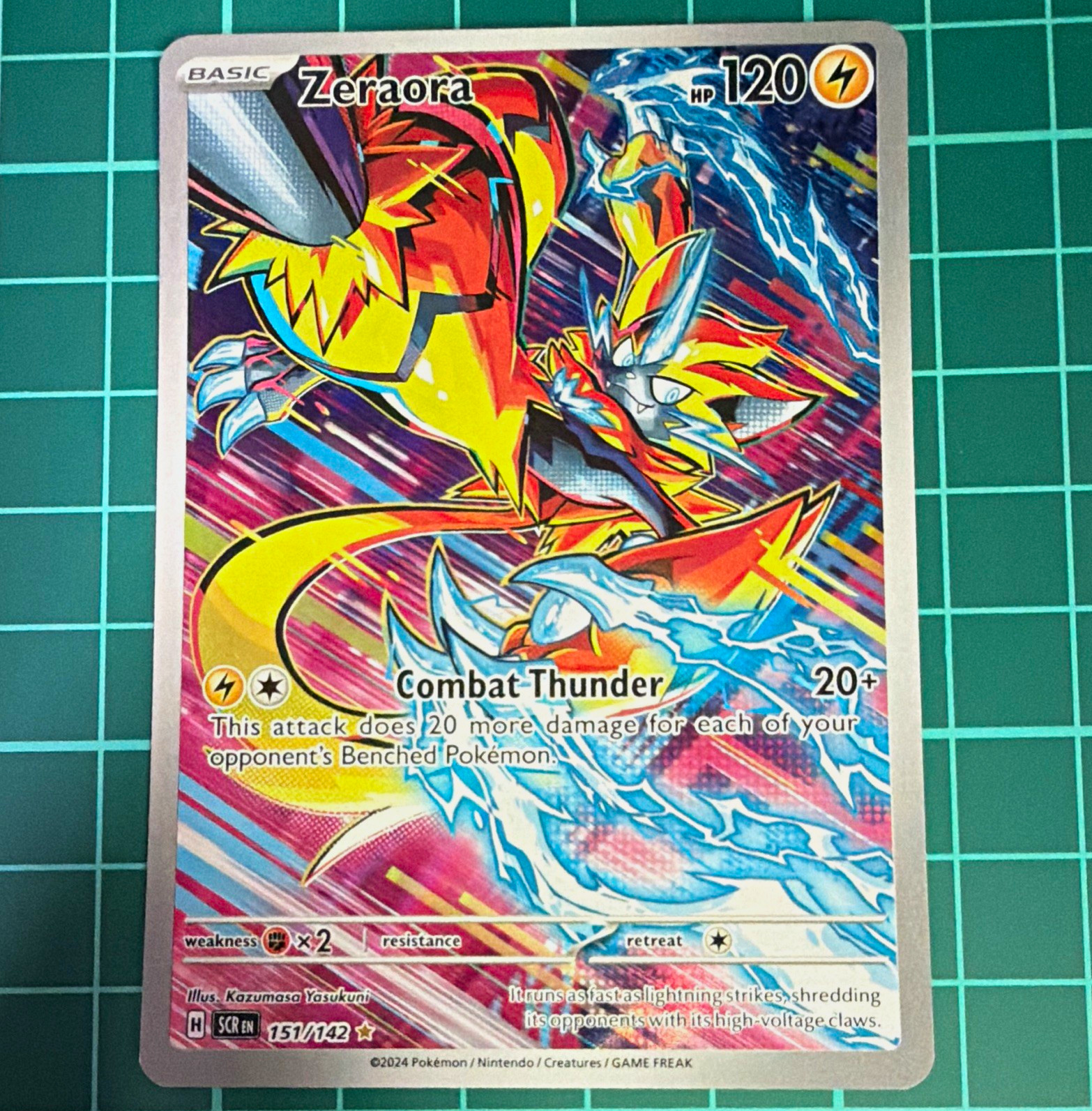 Pokémon TCG Zeraora 151/142 Illustration Rare Full Art Holo English 2024 120 HP