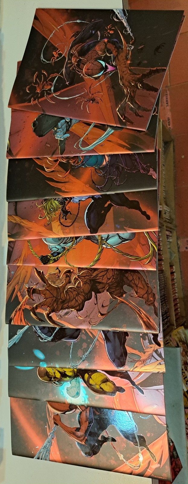 SPIDER-MAN/VENOM CONNECTING VARIANT  N.1,2,3,4,5,6,7,8,9 COMPLETA  PANINI COMICS