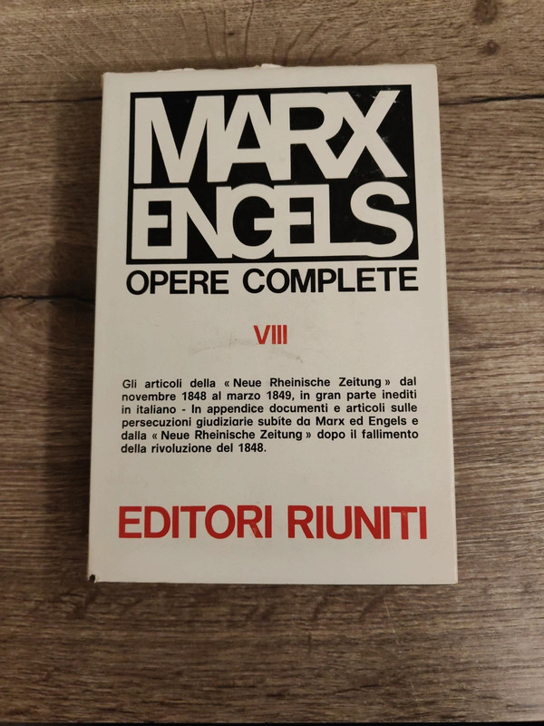 Marx Engels opere complete volume VIII (8)