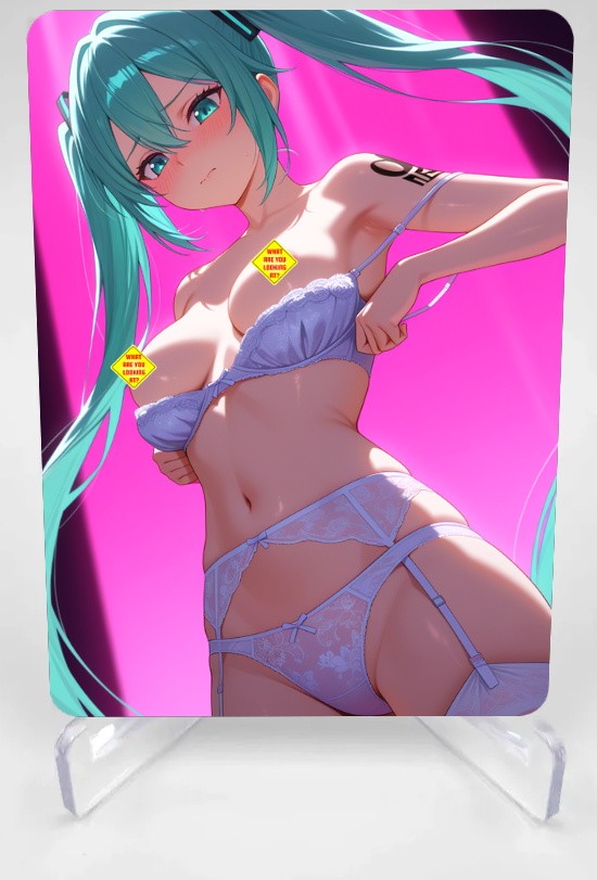 Stampa artistica anime Miku Hatsune - Card/4x6/5x7 Waifu da collezione VOD-MIK-93