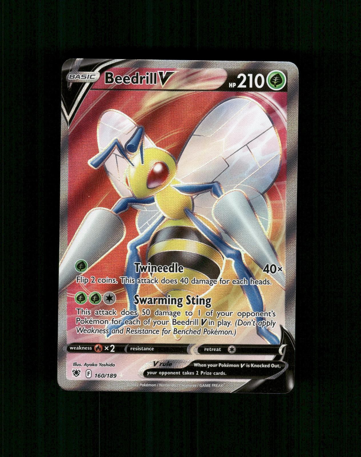 Beedrill V 160/189 Pokemon Radianza Astrale Ultra Raro Quasi Nuovo