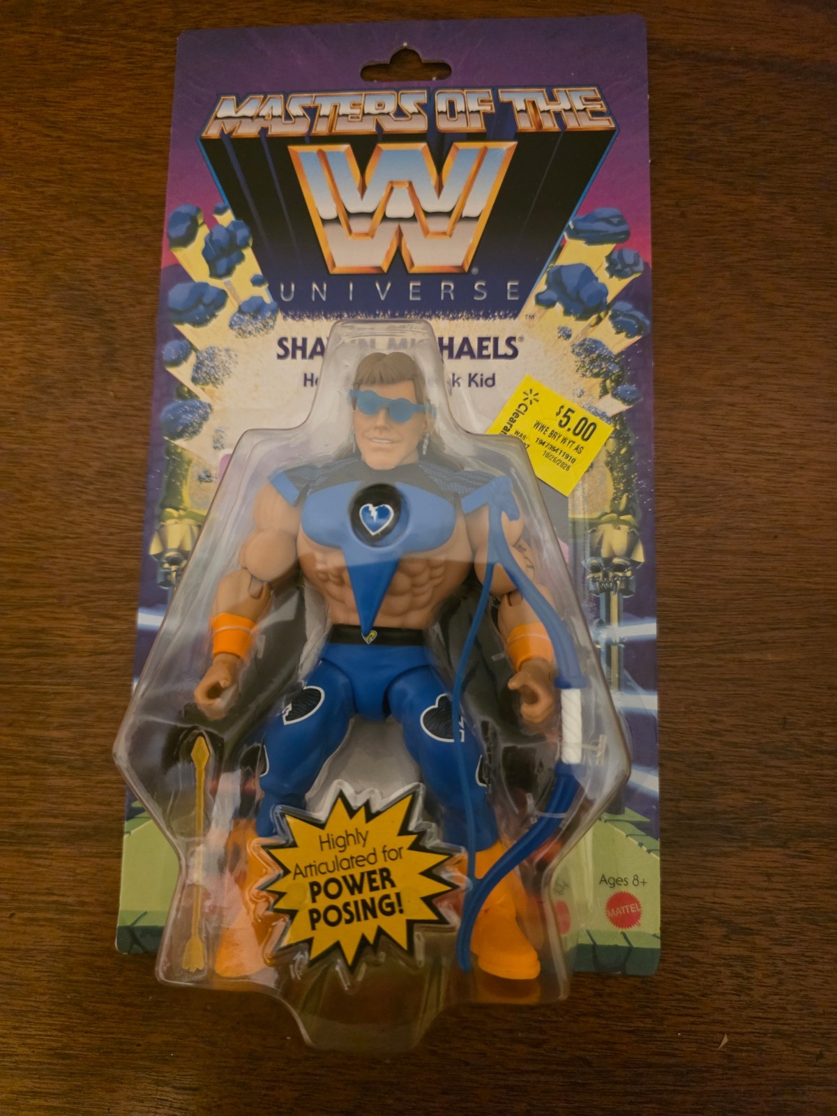 MOTU WWE Origins Shawn Michaels Heartstring Bow Figure Sealed Carded New Mattel