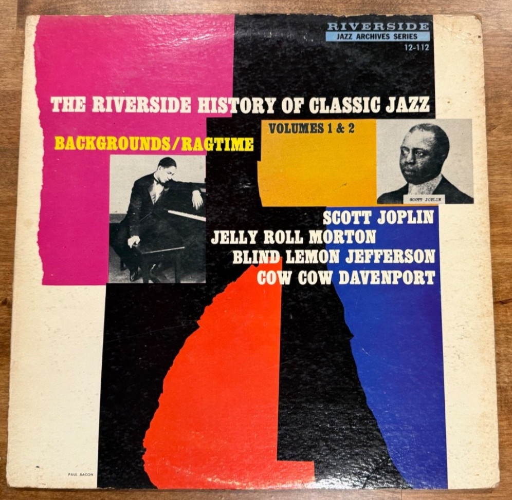 Riverside History of Classic Jazz Vol 1 & 2 Mono Vinyl LP Ragtime VG RLP 12-112