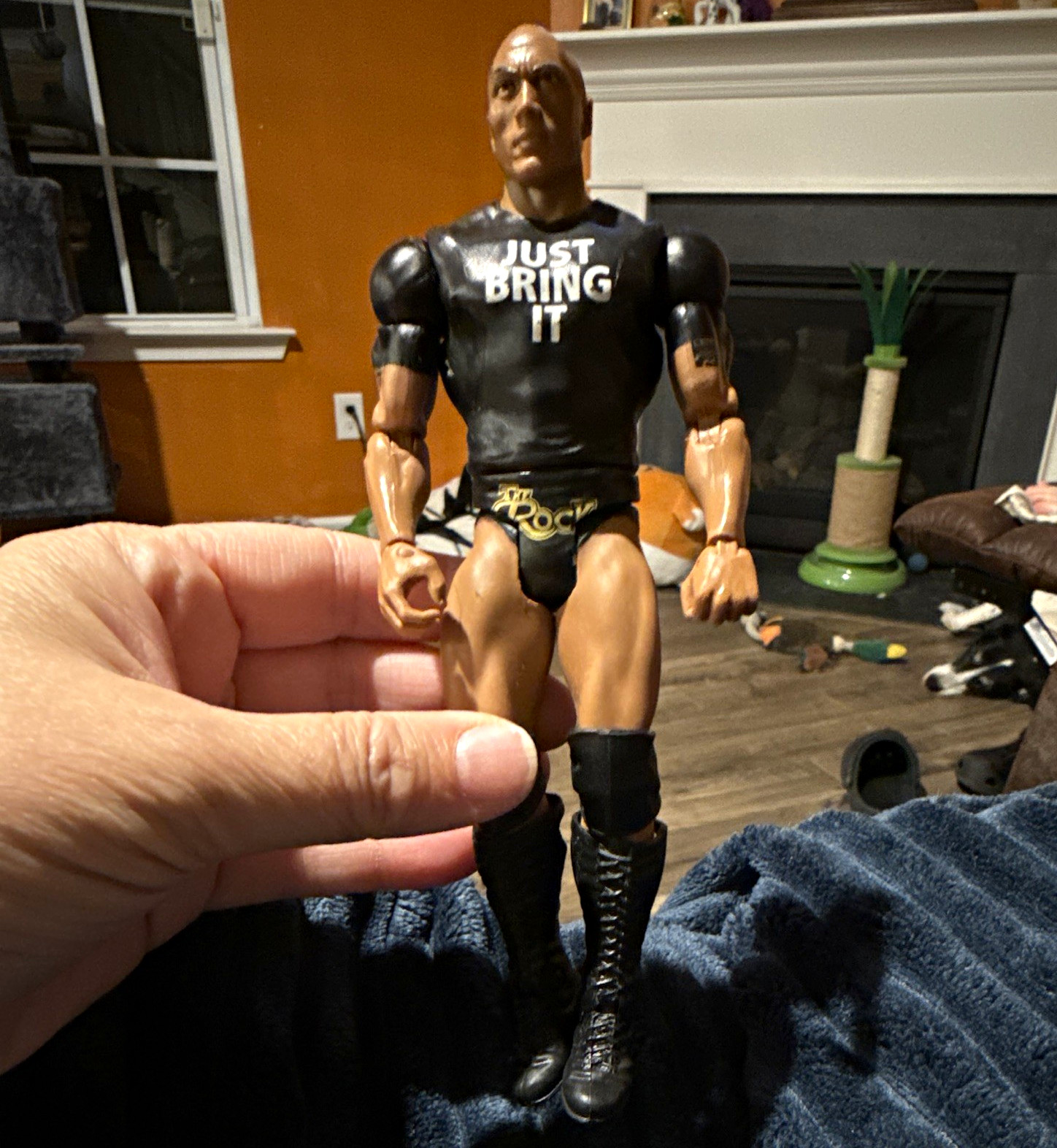 Mattel WWE The Rock Modellino "Just Bring It" Completo Nero Regolabile 2011