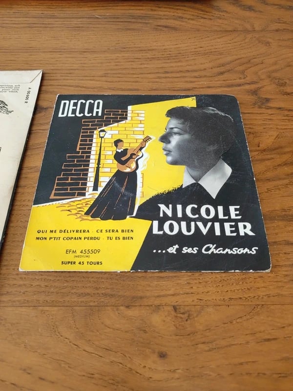 Nicole Louvier 45 tours Decca vinyle années 50 chanson française