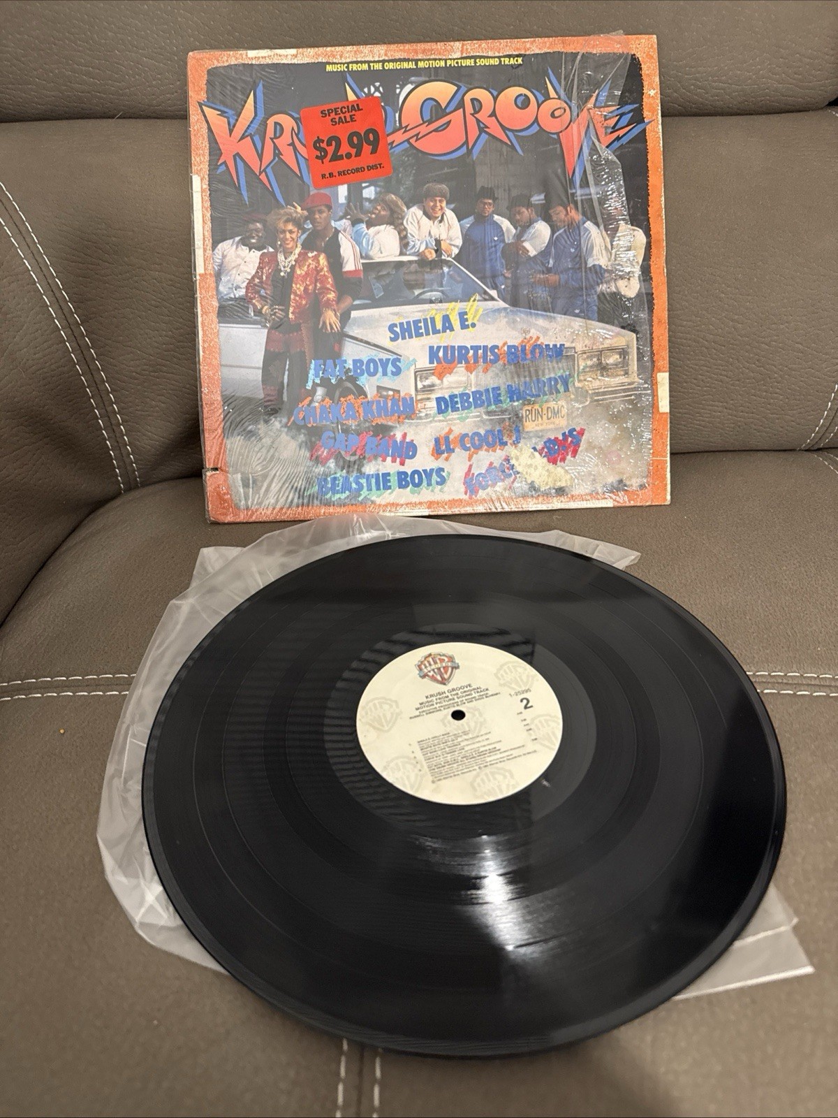 KRUSH GROOVE - ORGINAL MOTION PICTURE SOUNDTRACK Shrink Hype Sticker EX/VG+