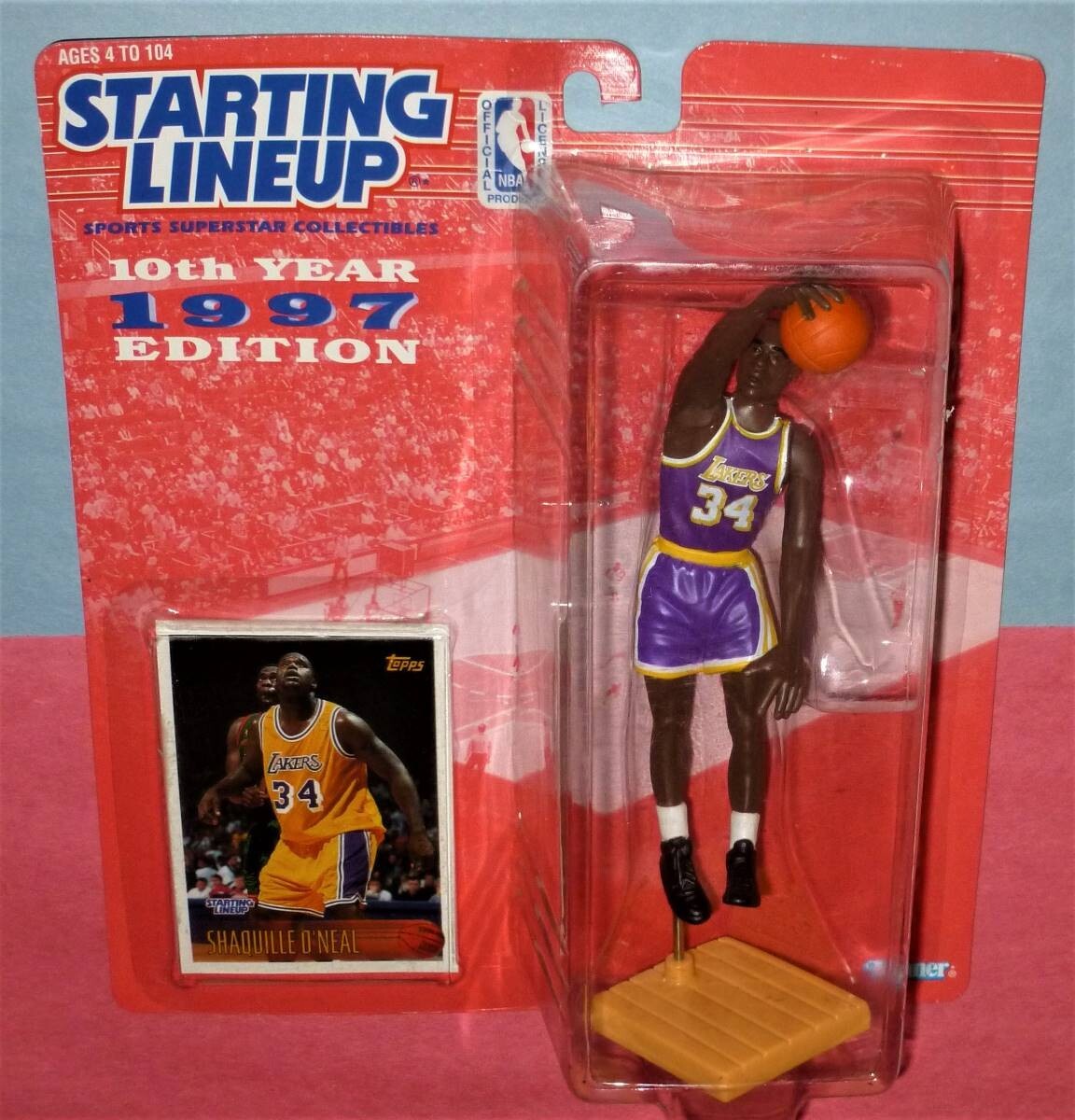 1997 SHAQUILLE O'NEAL Los Angeles Lakers Starting Lineup Shaq