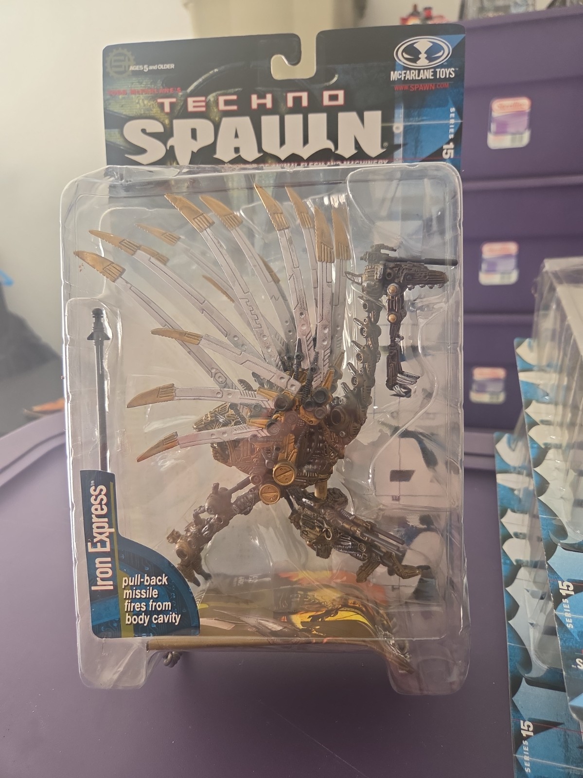 1999 McFarlane Techno Spawn Iron Express Series 15 Vintage Action Figure Sealed