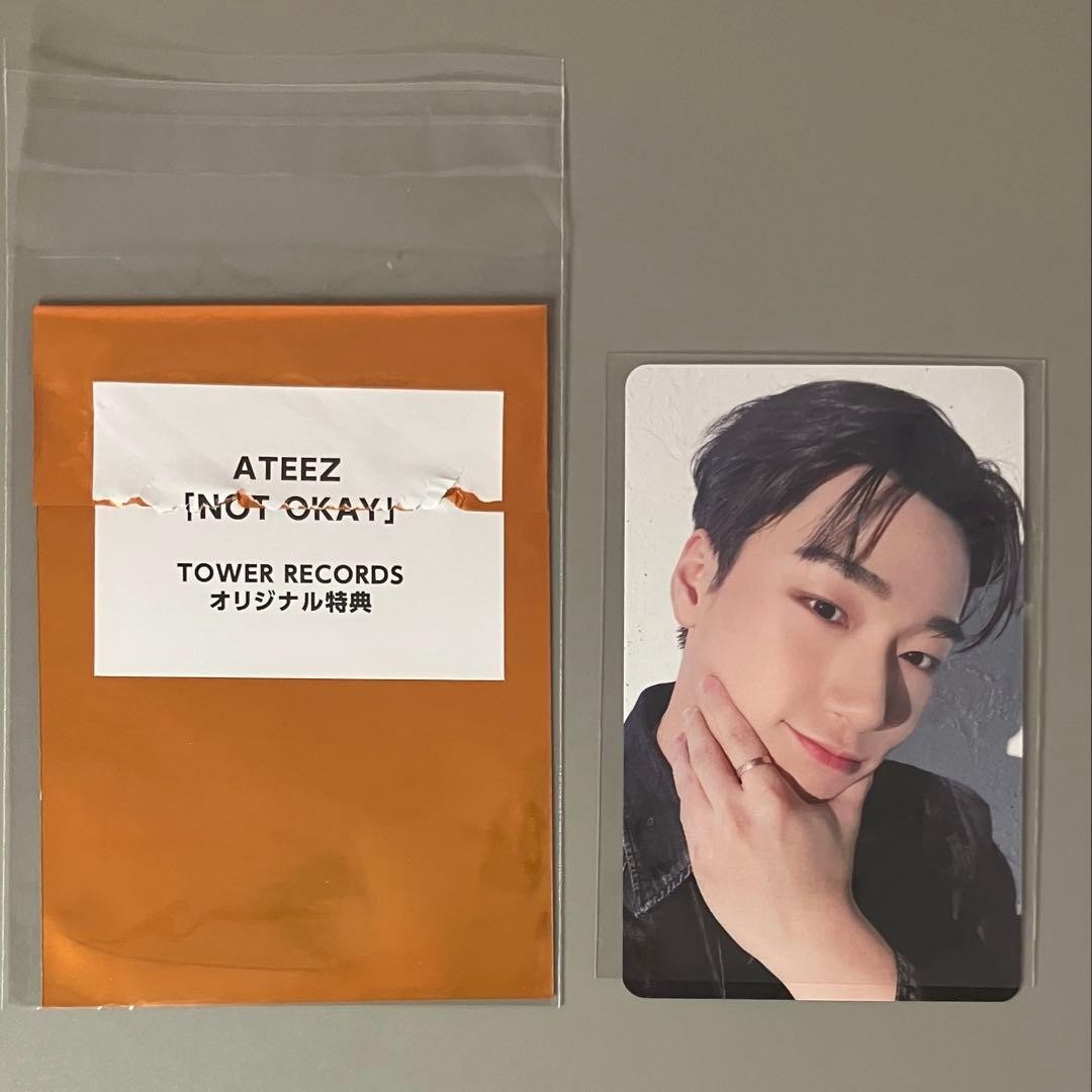 Cartolina fotografica esclusiva ATEEZ San NOT OKAY Tower Records