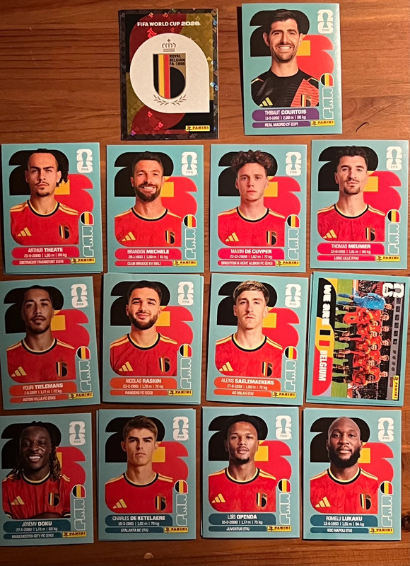 Panini WM 2026 Belgien