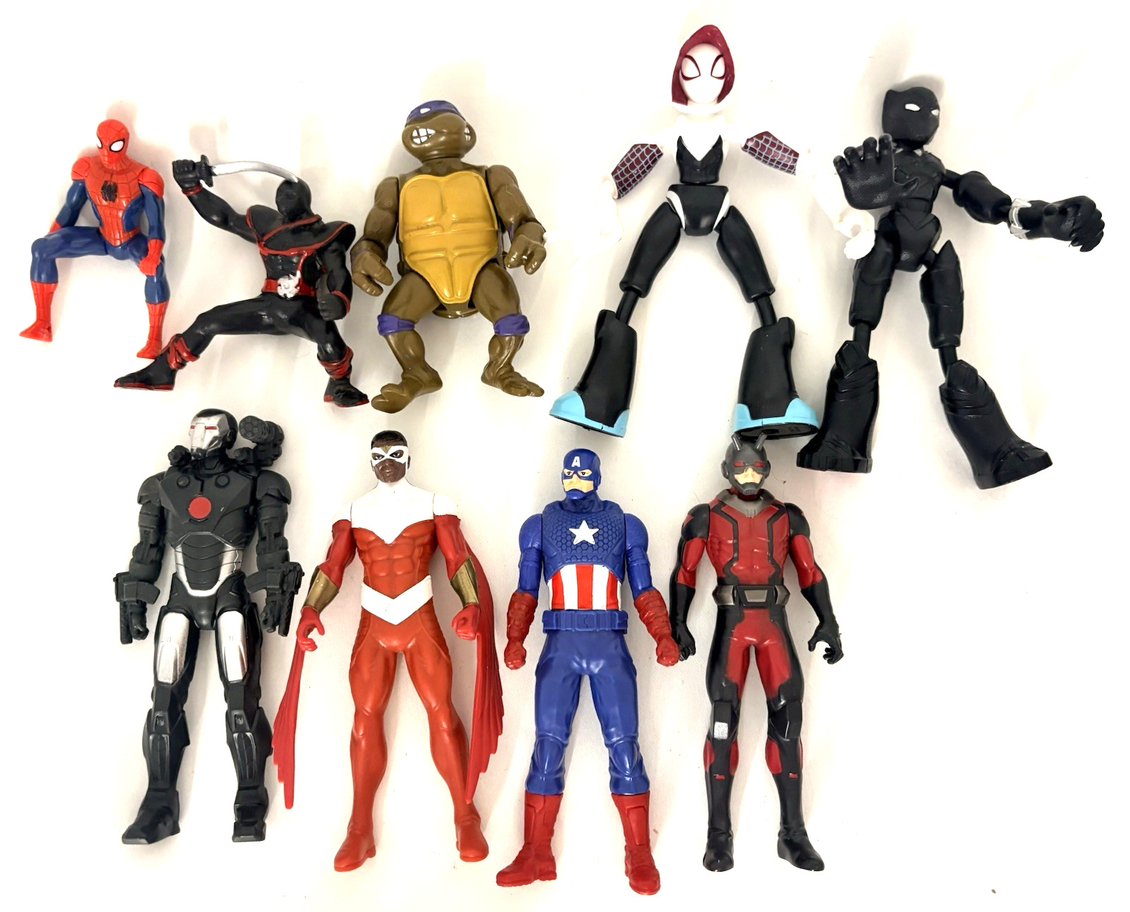 Marvel Action Figures Lot +Captain America Falcon Ant-Man 4-6" Hasbro Toy Bundle