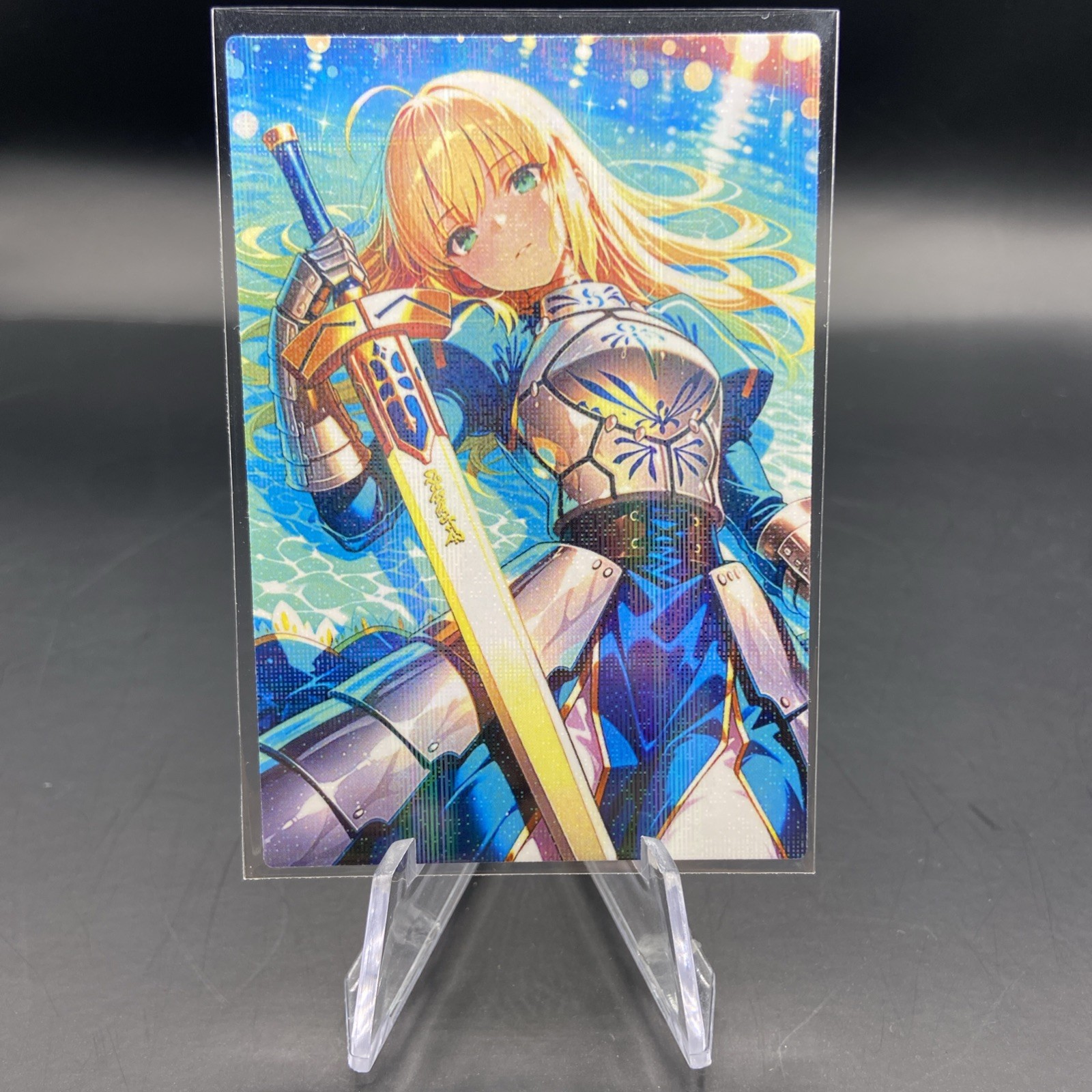 Artoria Pendragon Holographic Anime Collectible Trading Card