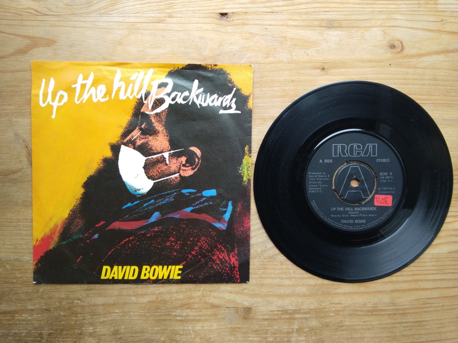 David Bowie Up The Hill Backwards Excellent 7" Single Vinyl Record BOW9 (AY)
