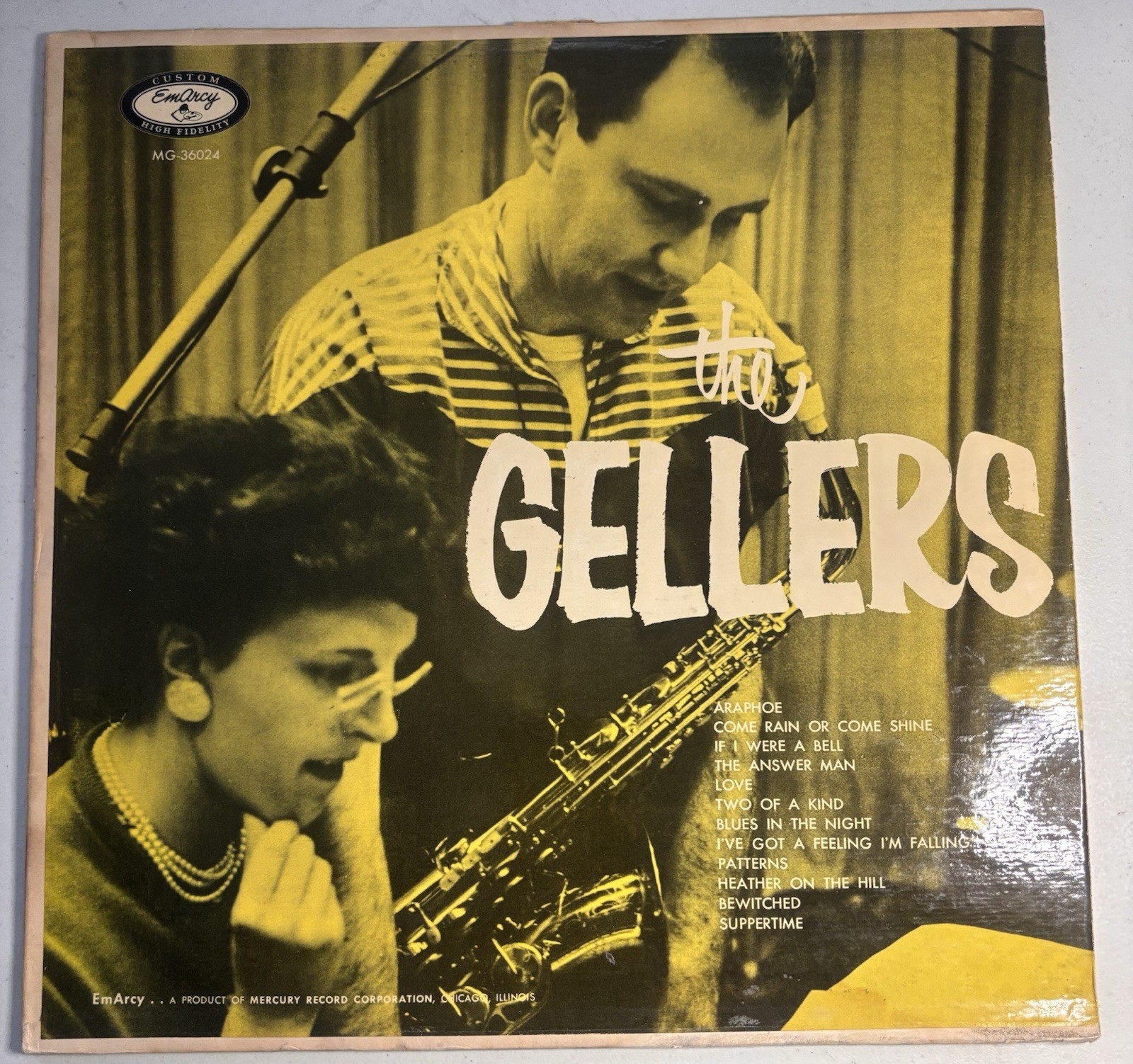 The Gellers LP EmArcy MG-36024 Orig 1955 Deep Groove Mono VG+/VG+ Herb Geller 