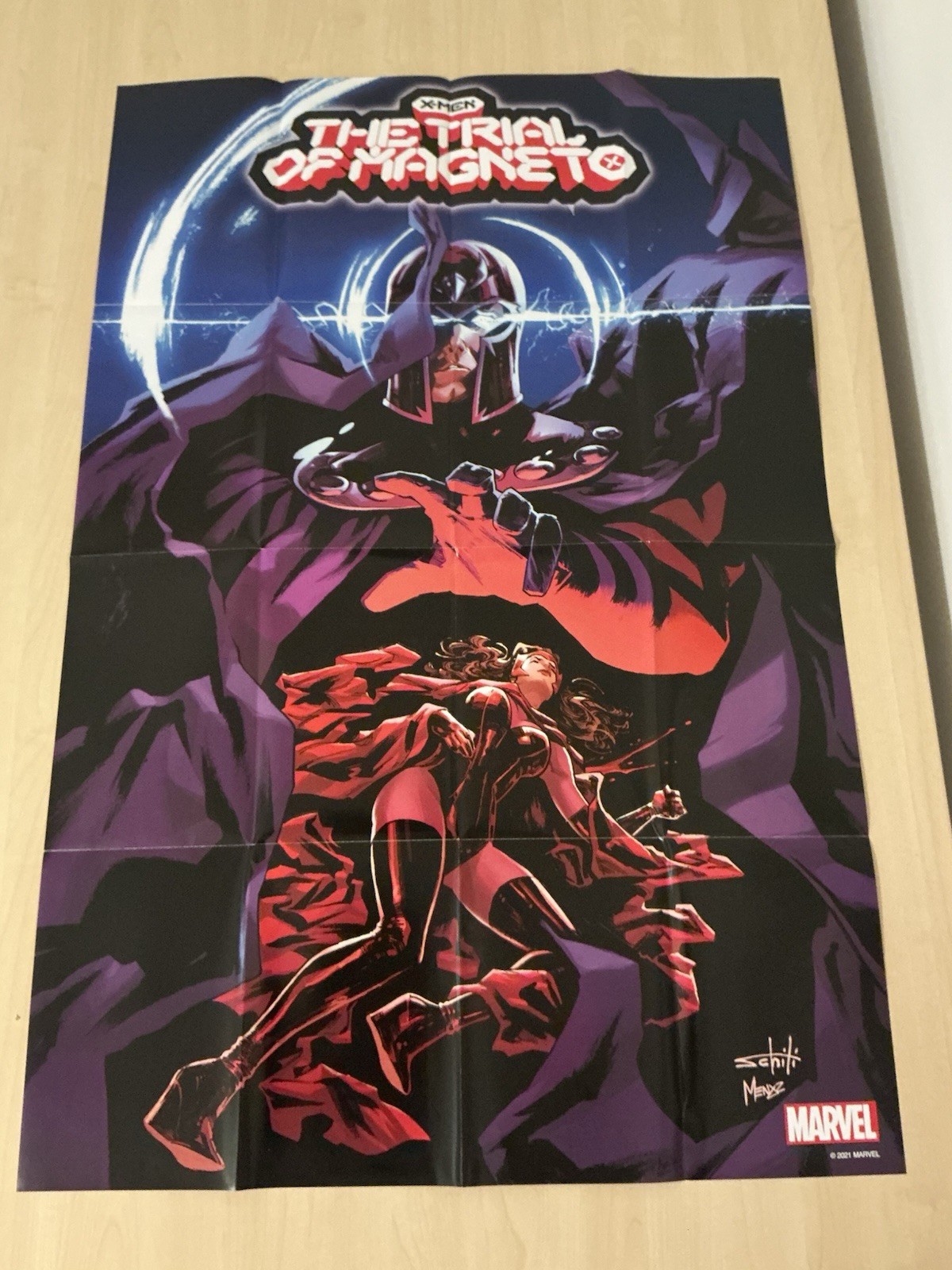 Marvel X-Men Trial of Magneto Promo Poster Scarlet Witch Valerio Schiti 24x36